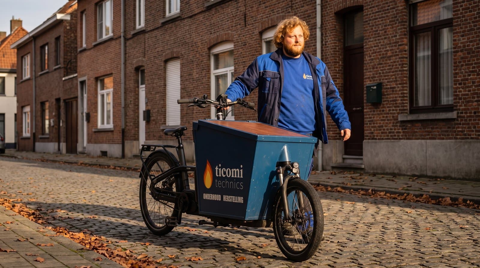 Onderweg met de bakfiets van Ticomi Technics